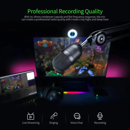 100% Original Razer-Seiren Mini USB Condenser Microphone Ultra-Compact Streaming Supercardioid Pickup Pattern