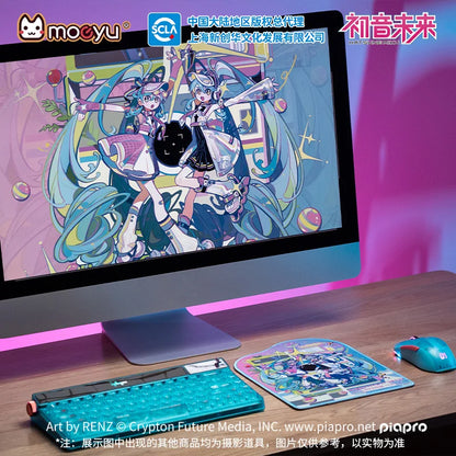 Moeyu Hatsune Miku Encounter of Retro and Future Mouse Pad Mousepad Vocaloid Gamer Desk Mat Keyboard Mat Cartoon Anime Playmat