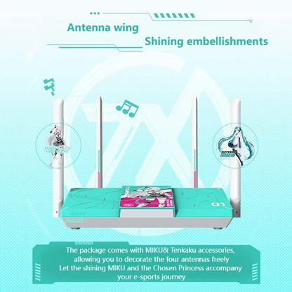 ASUS RE-BE57 Hatsune Miku Edition The Aimesh networking signal covers the entire house, supports 4K-QAM technology,