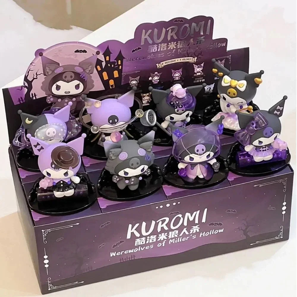 Bandai Sanrio Kuromi Werewolf kill Series Action Figure Dolls Anime Figures Surprise Bag Cute Model Fans Collection Blind Box