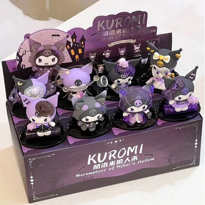 Bandai Sanrio Kuromi Werewolf kill Series Action Figure Dolls Anime Figures Surprise Bag Cute Model Fans Collection Blind Box