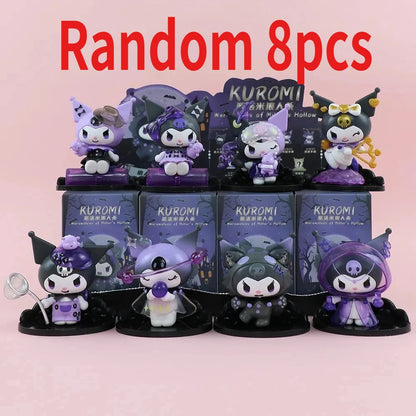 Bandai Sanrio Kuromi Werewolf kill Series Action Figure Dolls Anime Figures Surprise Bag Cute Model Fans Collection Blind Box