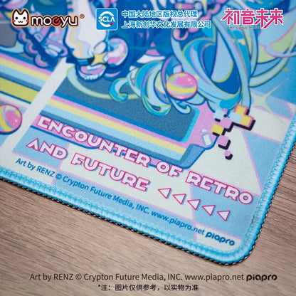 Moeyu Hatsune Miku Encounter of Retro and Future Mouse Pad Mousepad Vocaloid Gamer Desk Mat Keyboard Mat Cartoon Anime Playmat