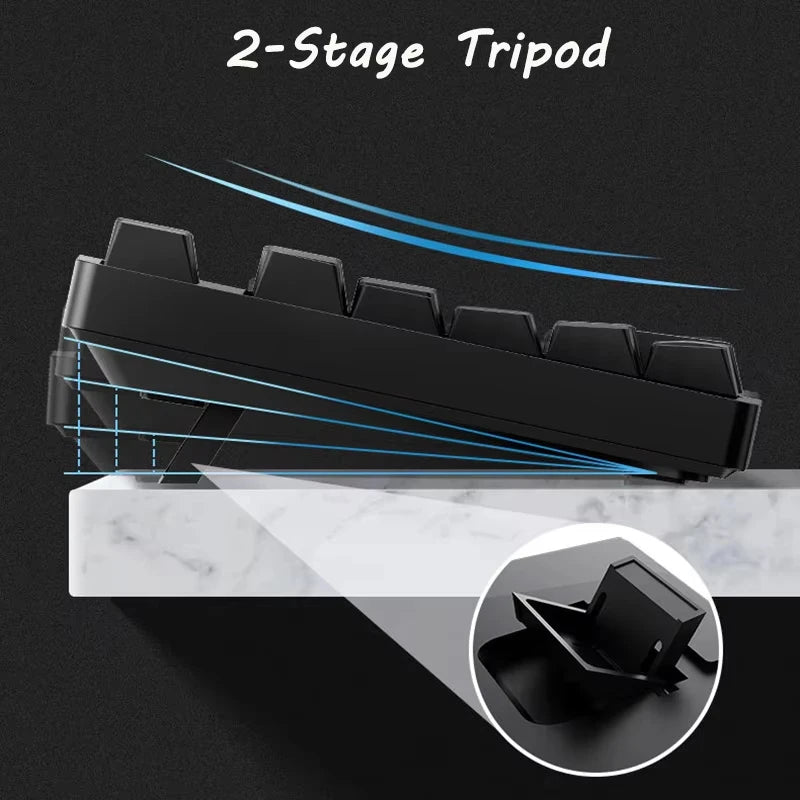 Kuromi Sanrio Mechanical Keyboard Black Pink 2.4G Wireless Bluetooth Keyboard Cute Design for Gamer Computer Laptop Girls Gift