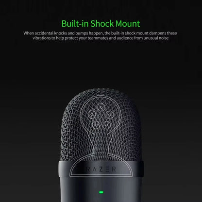 100% Original Razer-Seiren Mini USB Condenser Microphone Ultra-Compact Streaming Supercardioid Pickup Pattern