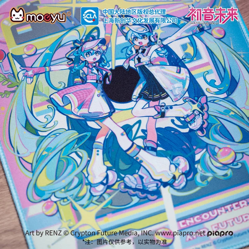 Moeyu Hatsune Miku Encounter of Retro and Future Mouse Pad Mousepad Vocaloid Gamer Desk Mat Keyboard Mat Cartoon Anime Playmat