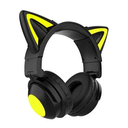 ZW068 Bluetooth Headphones LED light Cat Ears Headset Wireless Earphone Headphones Bluetooth Wireless For Samsung for PC