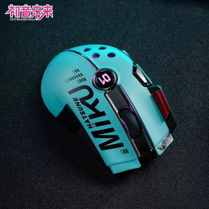 Hatsune Miku Gaming Mouse Anime Usb 2.4g Wireless Rgb Light 12000dpi Mouse For Desktop Pc Computers Laptop Mouse Festival Gift