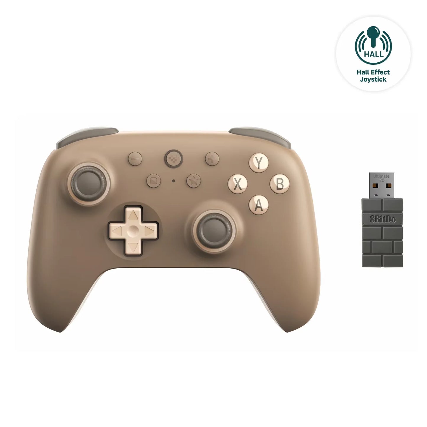 8BitDo Ultimate 2C Wireless Gaming Controller，Gamepad with Hall Effect for PC, Windows 10, 11, Steam Deck, Raspberry Pi, Android
