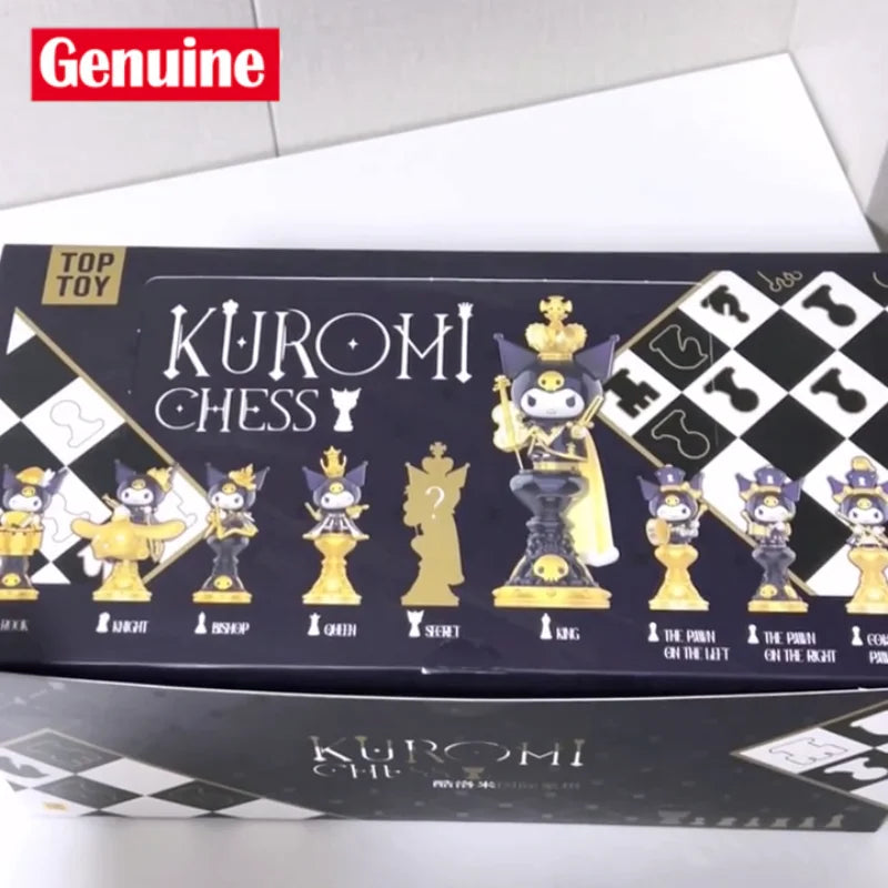 Sanrio Kuromi Chess Series Blind Box Kuromi Guess Bag Action Figure Mystery Surprise Box Anime Figure Decor Children Gift Toys