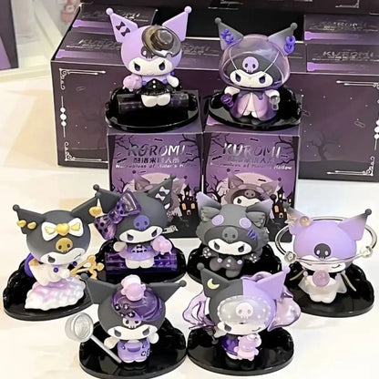 Bandai Sanrio Kuromi Werewolf kill Series Action Figure Dolls Anime Figures Surprise Bag Cute Model Fans Collection Blind Box