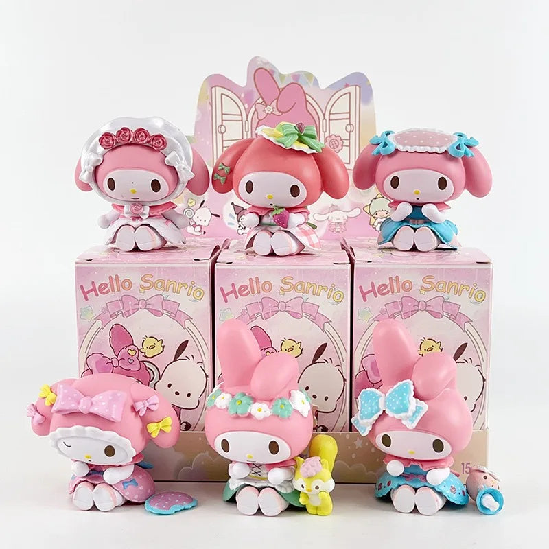 MINISO 4cm Mini Kuromi My Melody Blind Box Cartoon Character Figures Dolls Surprise Bag Cute Model Collection Toy Christmas Gift