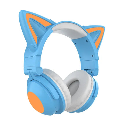 ZW068 Bluetooth Headphones LED light Cat Ears Headset Wireless Earphone Headphones Bluetooth Wireless For Samsung for PC