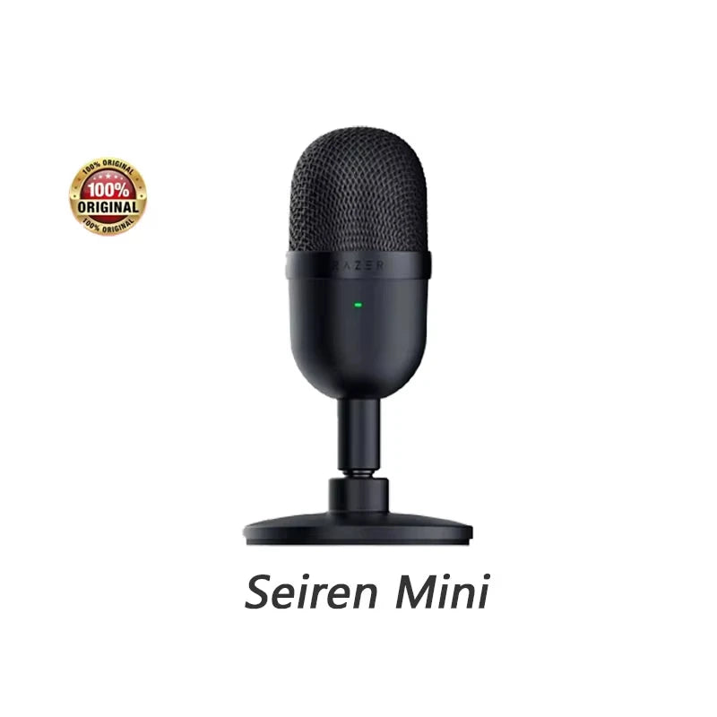 100% Original Razer-Seiren Mini USB Condenser Microphone Ultra-Compact Streaming Supercardioid Pickup Pattern