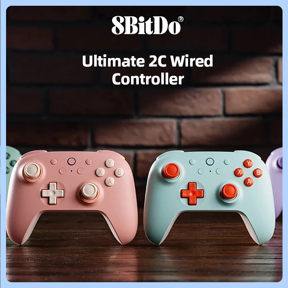 8BitDo - New Ultimate 2C Wired Gaming Controller and Triggers for PC, Windows 10, 11, Raspberry Pi   with Hall Effect Joysticks