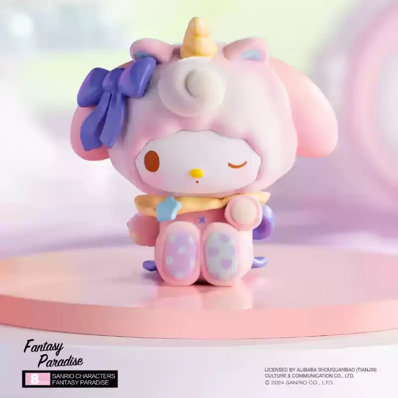 MINISO Sanrio Characters Fantasy Paradise Blind Box My Melody Kuromi Tabletop Decoration Children's Toy Birthday Gift Trendy